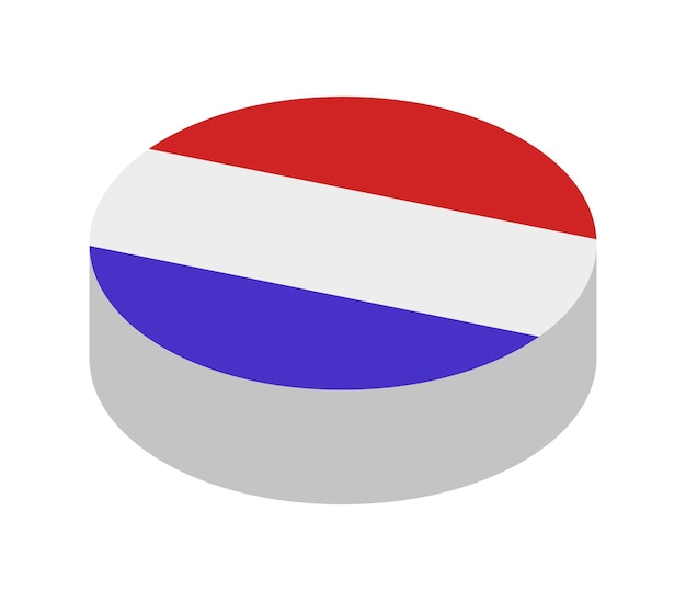 Isometric luxembourg flag