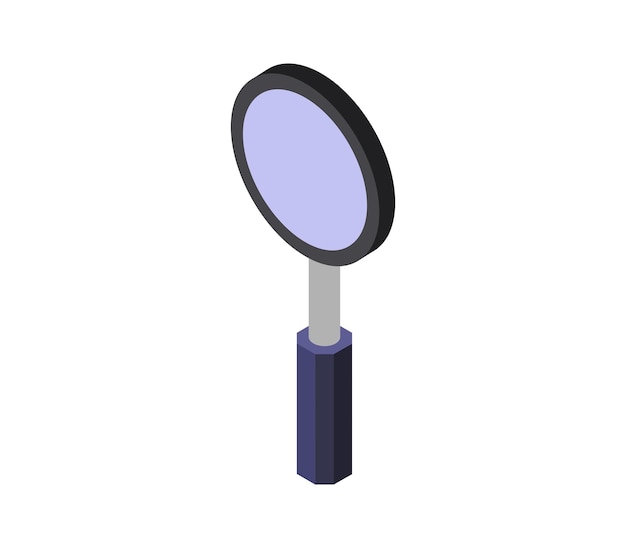 Isometric magnifying glass