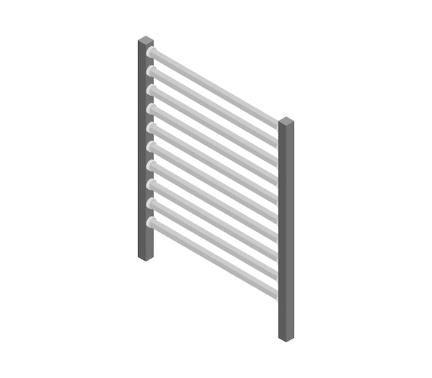 Isometric metal fence