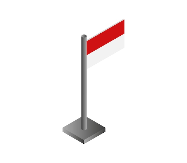 Isometric Monaco flag