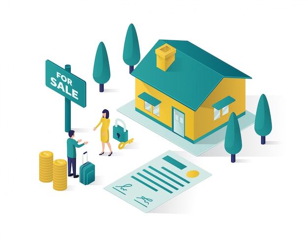 Isometric online buying home