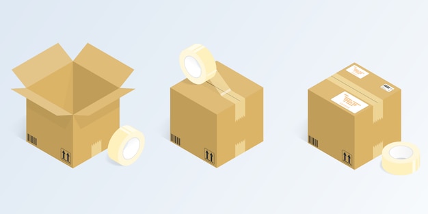 isometric online shopping shipping,packing vector 