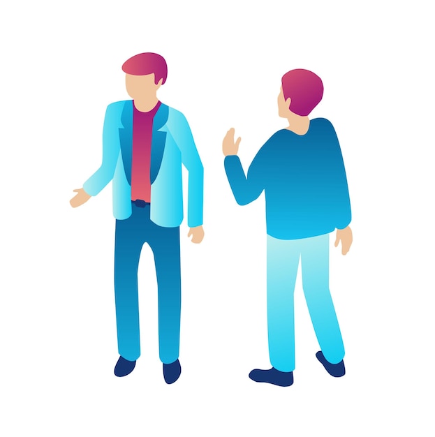 Isometric people business businessman Trendy Flat concept