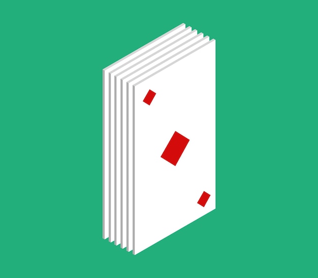 Isometric poker card