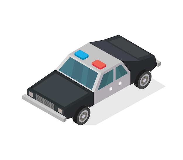 Isometric police car