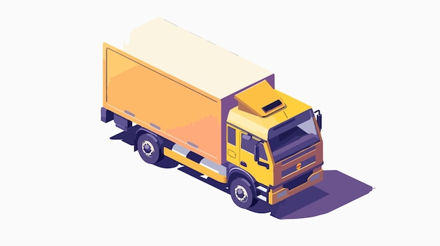 Isometric Public Transport Cargo Delivery Icon