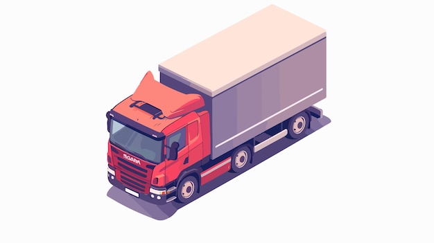 Isometric Public Transport Cargo Delivery Icon