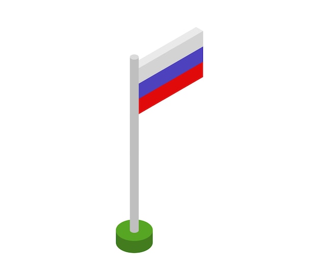 Isometric russia flag