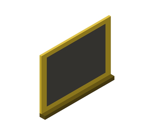 Isometric school blackboard