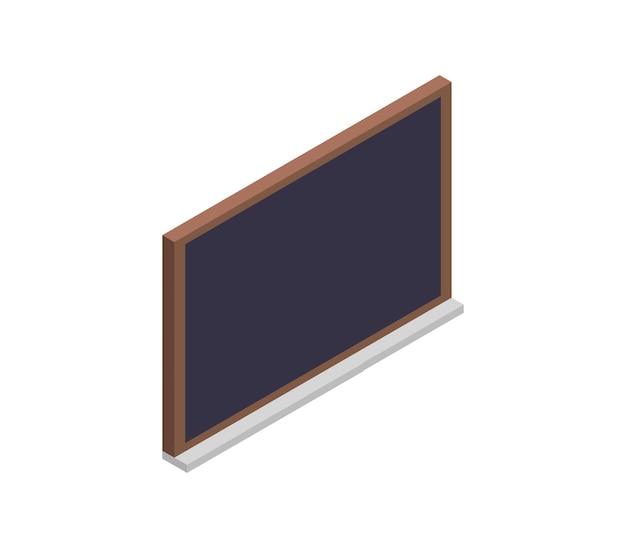 Isometric school blackboard