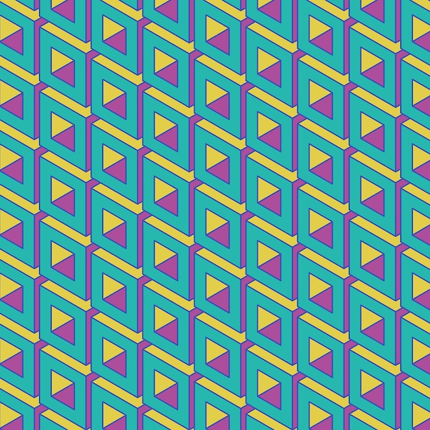 Isometric seamless pattern