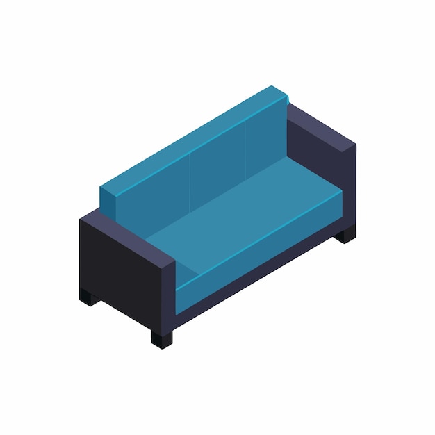 Vector isometric sofa on a isolated white background 22