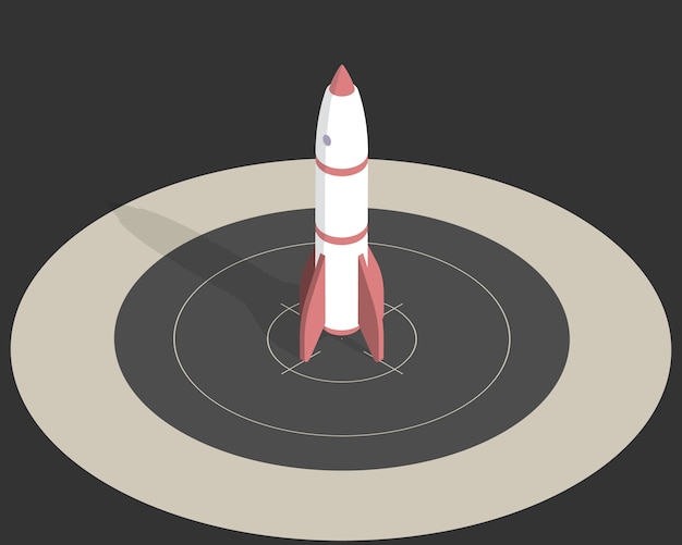 Isometric space rocket