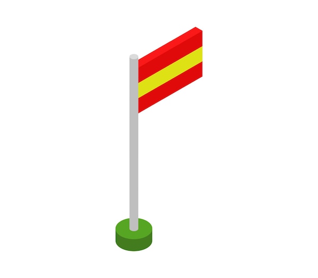 Isometric spain flag