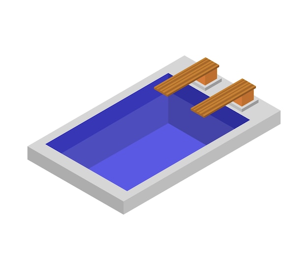 Isometric swimming pool