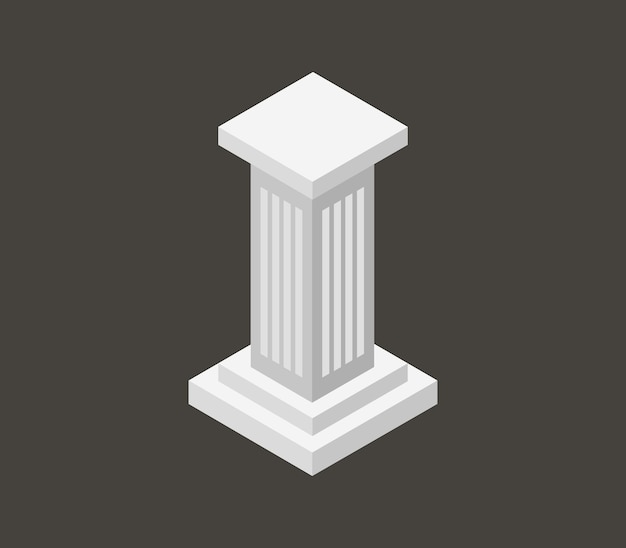 Isometric temple column