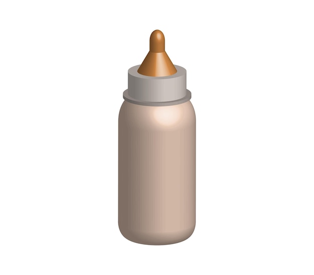 Isometric threedimensional baby bottle