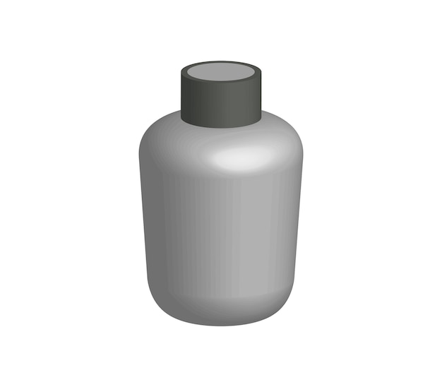 Isometric threedimensional cleaning gel bottle