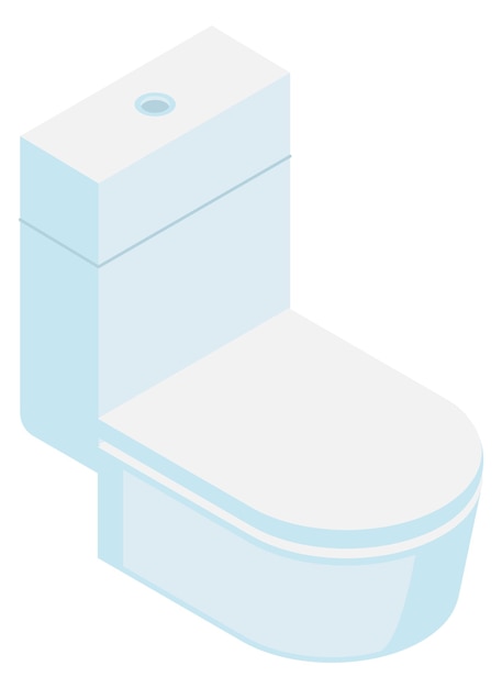 Isometric toilet bowl Wc icon Batroom furniture