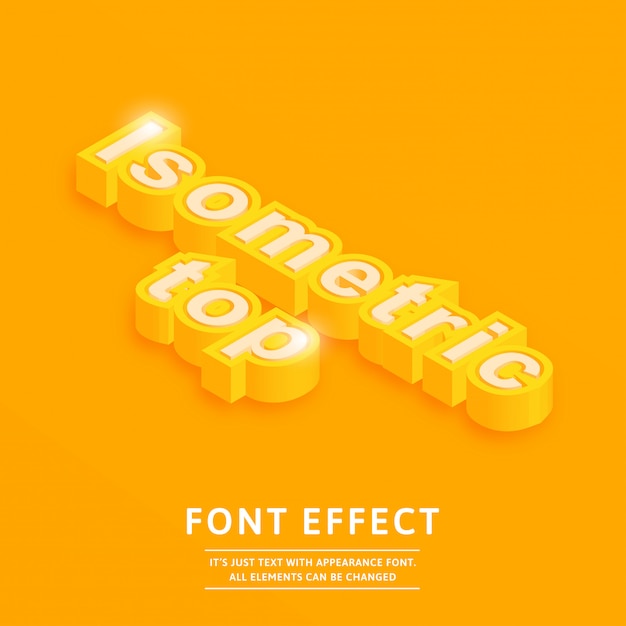 Isometric Top 3d Font Effect