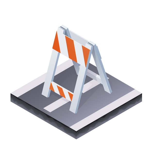 Isometric traffic barrier