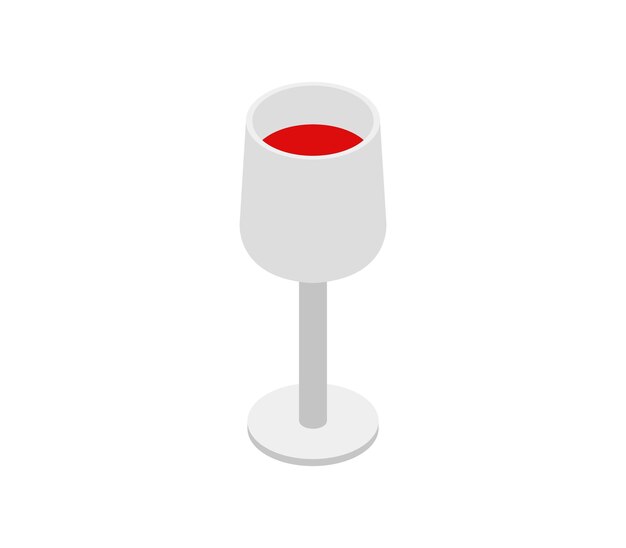 Isometric wine glass