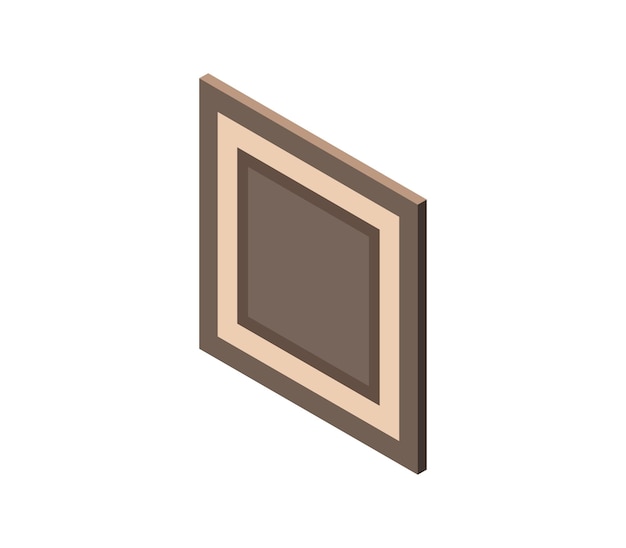 Isometric wooden frame