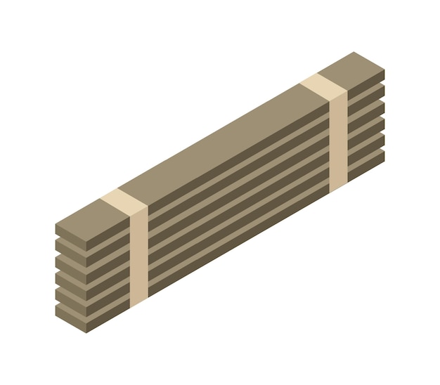 Isometric wooden plates