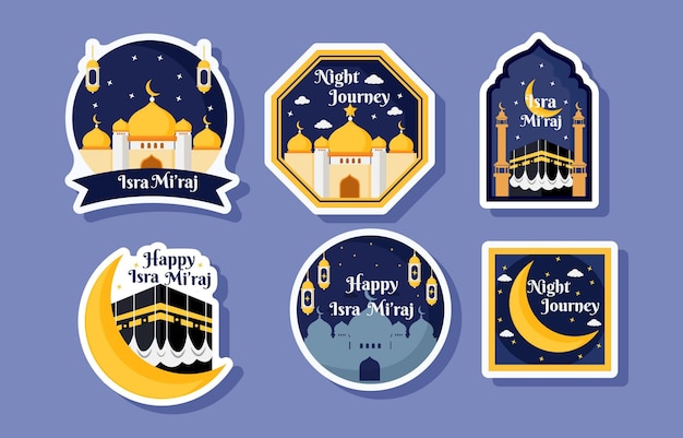 Isra Mi39raj Greeting Sticker Design