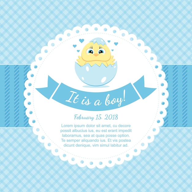 It Is a Boy Invitation Card