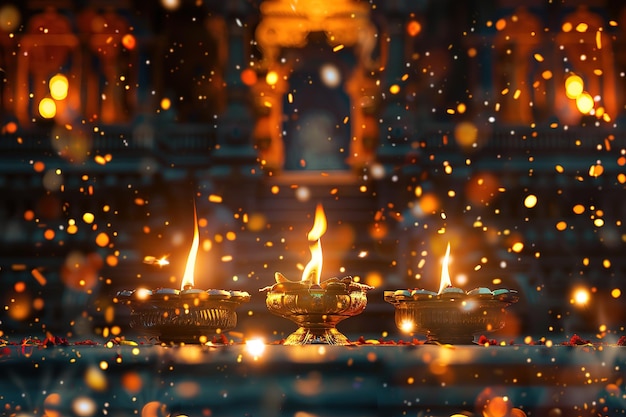 Vector it is photo of an oil lamp famously known as diya in india its used for decorations