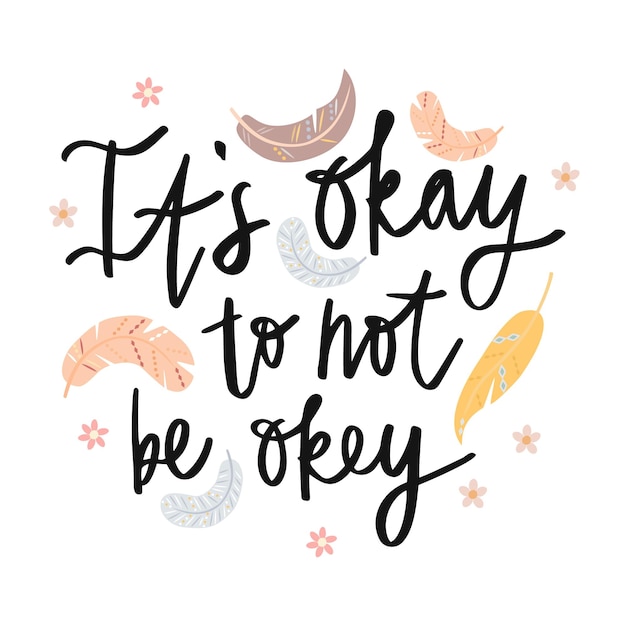 it's okey be not okey lettering phrase