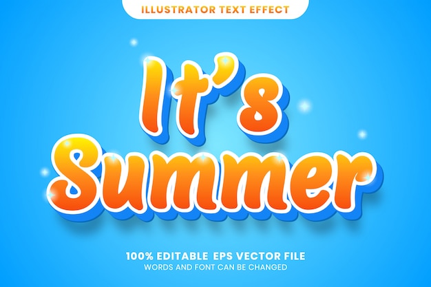 It's summer text effect