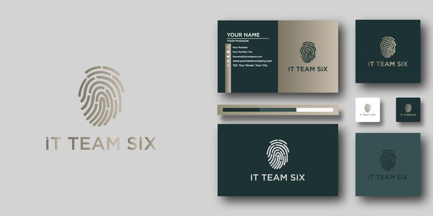 Vector it team security logo template with modern concept