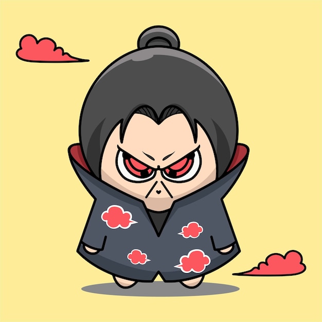 Itachi Uchiha Art Cartoon Vector Isolated