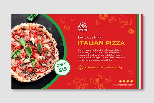 Italian food banner template