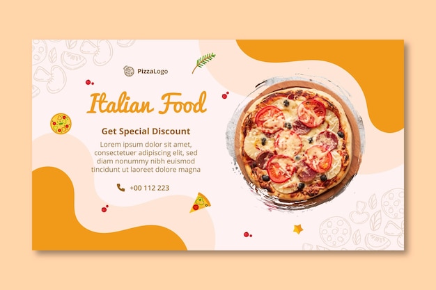 Italian food banner template