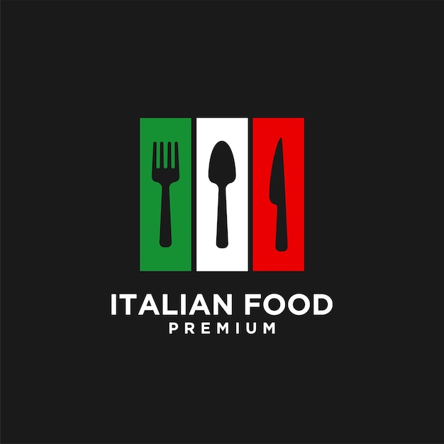 Italian food vector logo design illustration