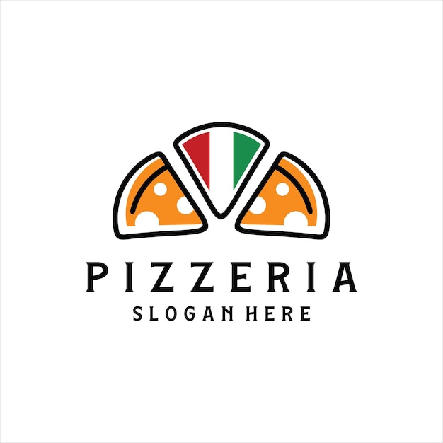 Italian pizza restaurant design logo symbols for food and drink and restaurants