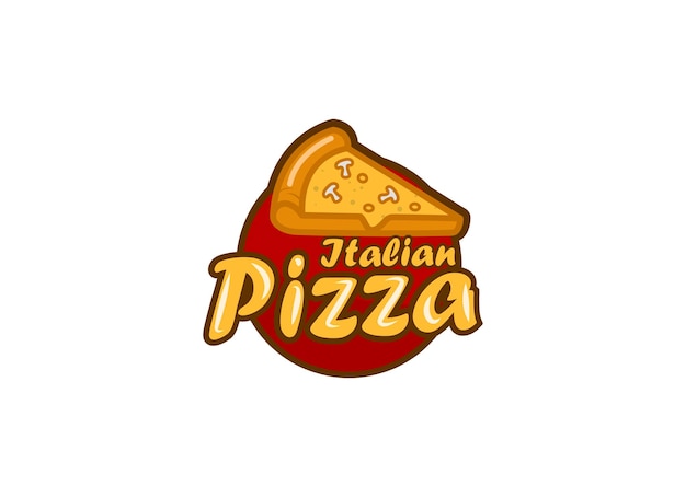 Italian pizza vector logo for restaurant and fast food Delivery service pizza