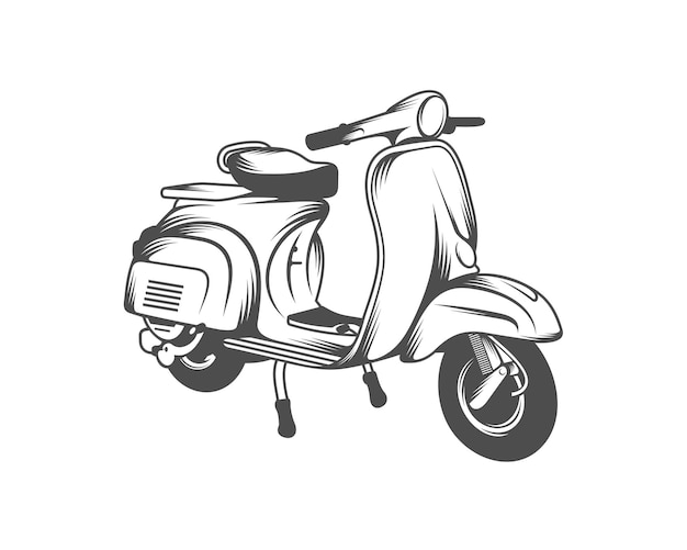 Italian scooter from Italy icon in black style isolated on white background Italy country symbol stock vector illustration