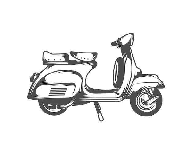 Italian scooter from Italy icon in black style isolated on white background Italy country symbol stock vector illustration