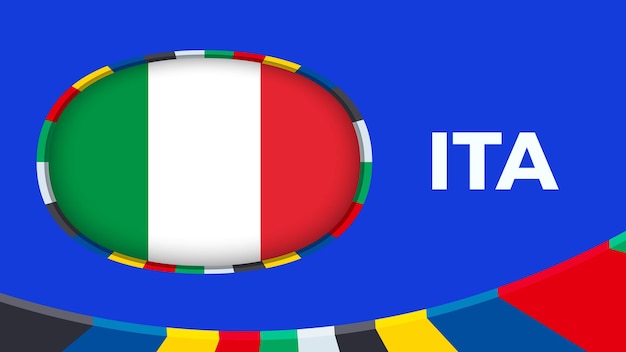 Italy flag stylized for European football tournament qualification