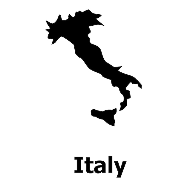 Italy map icon Simple illustration of italy map vector icon for web