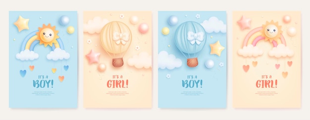 Its a boy or girl baby shower poster