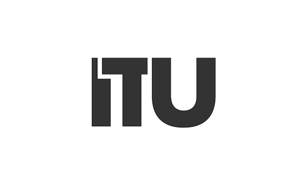 ITU logo design template with strong and modern bold text Initial based vector logotype featuring simple and minimal typography Trendy company identity