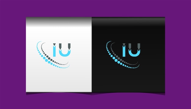 IU initial modern logo design vector icon template