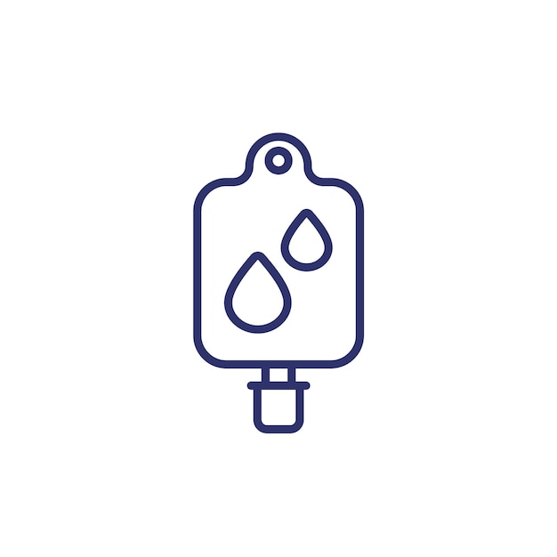 Iv bag or drip line icon