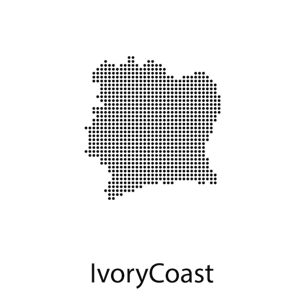 Ivory Coast map flag