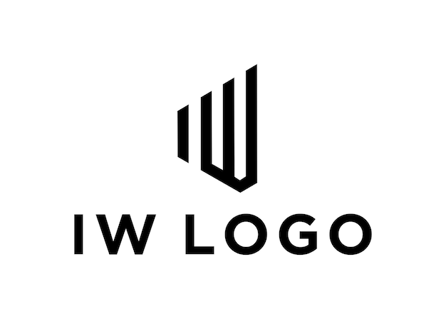 iw logo design vector illustration